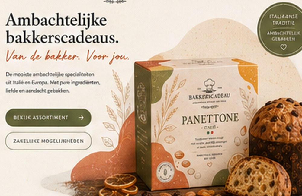 Visuele presentatie van Bakkerscadeau producten